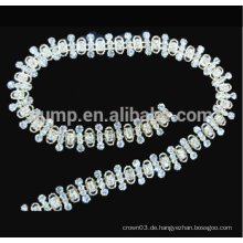 Klare Kristallschale Kette Rhinestone trimmen